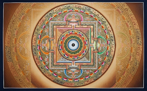 Ein Mandala veranschaulicht das senkrechte Weltbild, in dem die sichtbare Welt Ausdruck einer tieferen seelischen Ordnung ist.