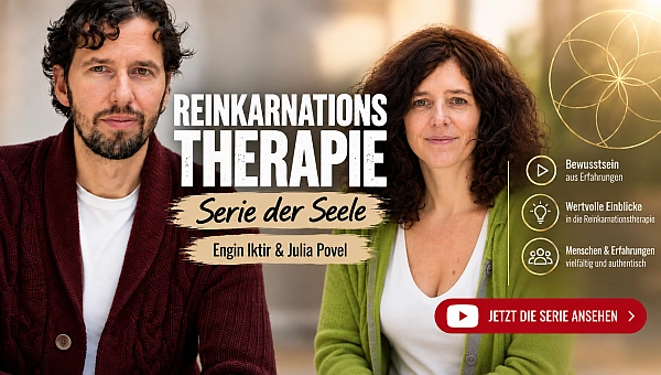 Eigenproduzierte Reels über Bewusstsein, Erfahrungen und Einblicke in die Reinkarnationstherapie bei Engin Iktir und Julia Povel. 